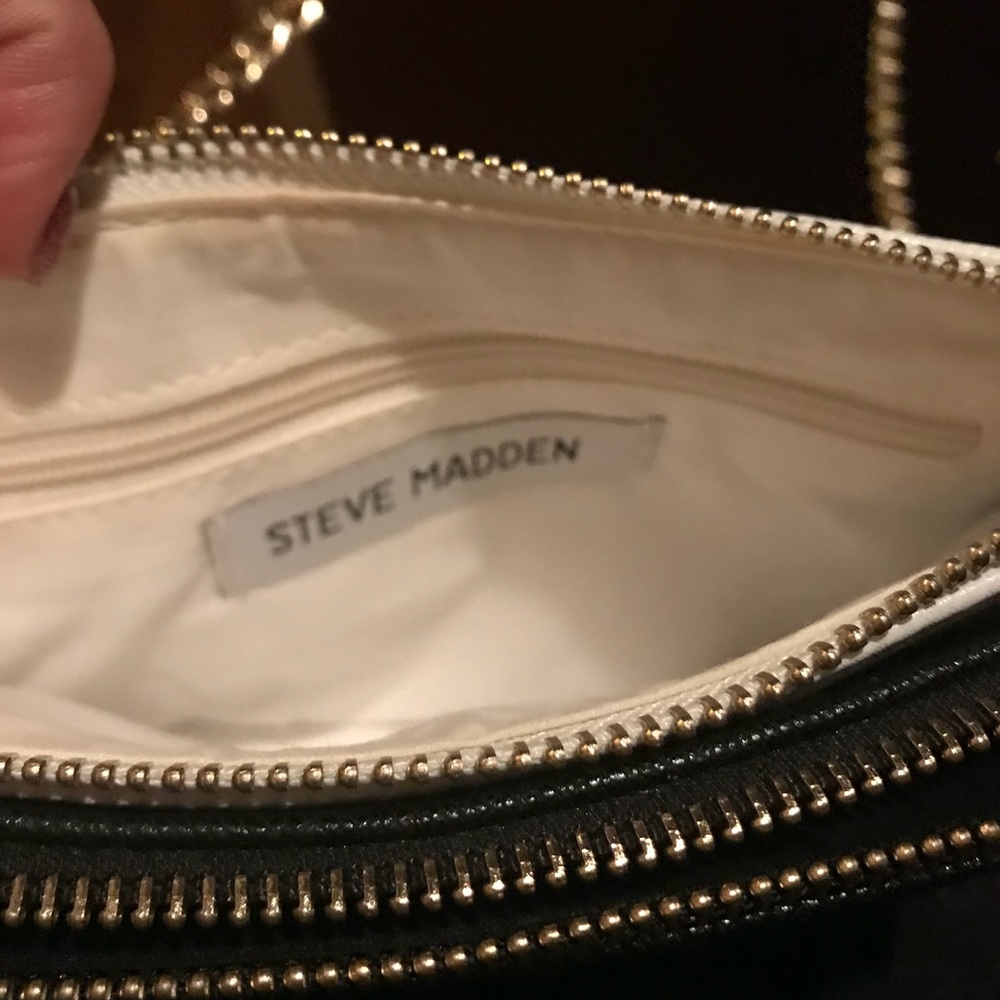 Steve Madden NWOT black and white clutch purse - Picture 3 of 5